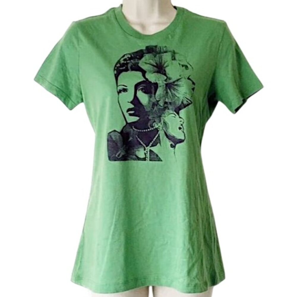 NWOT Billie Holiday Fitted T-Shirt Bella + Canvas The Favorite T L Sustainable